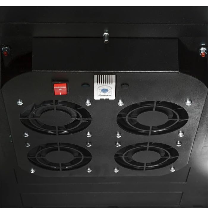 Free‑Standing 4‑Fan Cooling Module – Analog Thermostat & On/Off Switch – Quiet Rack Ventilation