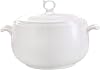 Soup Tureen 3000ml Round Ceramic Serving Bowls with Lids Heat-Resistant Soup Bowls with Handles Microwave Safe for Restaurant Home Kitchen Tureen, Ceramic Bowl with Lid, with Han