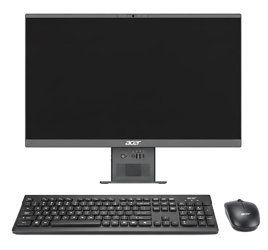 Image of acer Professional All in One, Core i5-13500H,(16GB RAM 5200 MT /s 1TB NVME SSD), 23.8 FHD Antiglare, FHD Camera with Privacy Shutter, Windows 11, MSO, Wireless Keyboad Mouse,3 Year Warranty, Black
