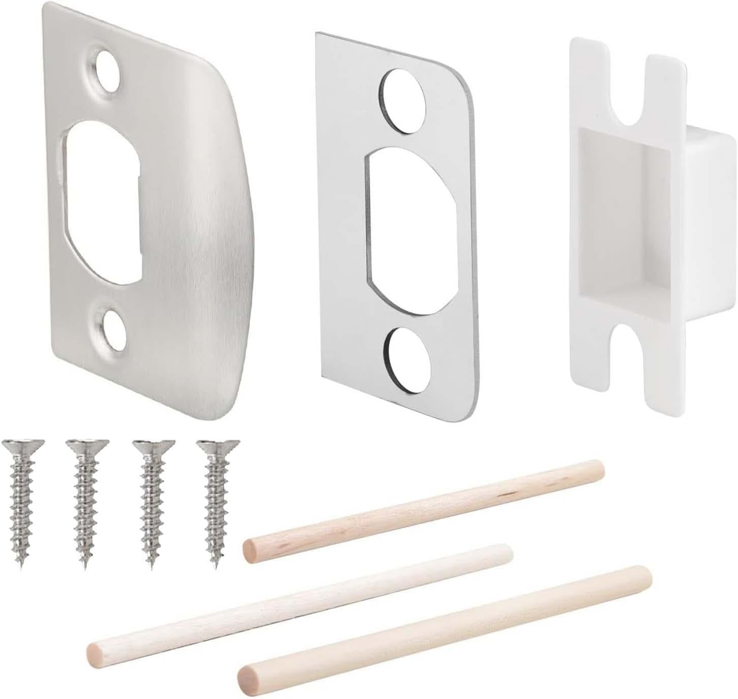 Standard Door Lock Strike Plate Fix Door Easy Installation with Spacer Shim