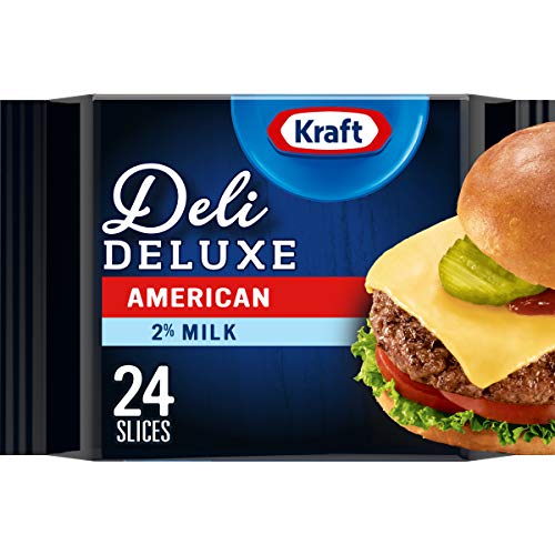 Kraft Deli Deluxe American Cheese Slices with 2% Milk (24 ct Pack)