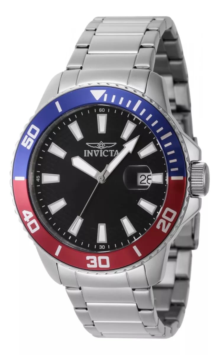 Invicta Stainless Steel Analog Black Dial Mens Watch-46065, Band Color:Silver (B0CK8NGTDZ) Amazon Price History, Amazon Price Tracker