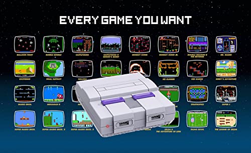 Sonicon Preloaded SNES Classic Edition Mini Retro Console Retropie Emulation Compatible w/ NES SNES SFC Game Boy Genesis Arcade Atari, Full Collection of Games (SNES 128GB, 17000+ Games) - Thumbnail 2