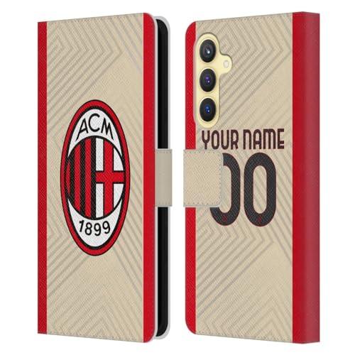 Coque Samsung Galaxy S23 FE 5G AC Milan Away 2022/23 étui portefeuille en cuir personnalisé
