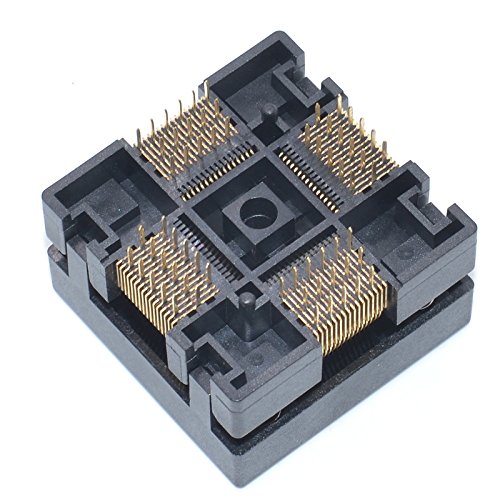qfp64-05 socket ic burn-in tesing socket otq-64-05-01 05mm pitch 10x10mm ic dimension open-top socket soldering versionqfp64