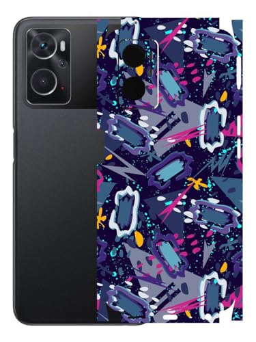 Image of AtOdds - Mobile Back Skin Sticker Wrap Compatible with Oppo K10 (4G) (Coverage - Back+Camera+Sides) (Abstract)