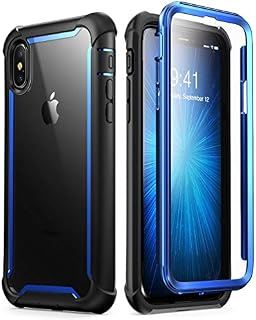 i-Blason Ares Full Body Rugged Protector Bumper Case for iPhone X 2017/iPhone XS (2018), Blue