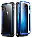 iPhone X case, i-Blason [Ares] Full-body Rugged Clear Bumper Case with Built-in Screen Protector for Apple iPhone X 2017 Release (Black/Blue)