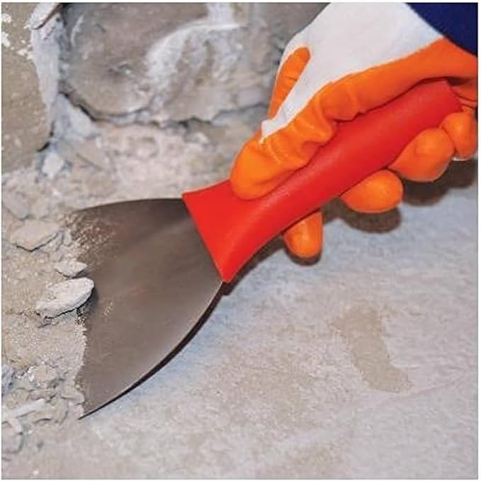 FEYZAYAPI Plastik Saplı Metal Spatula Sıva Duvar Macun Boya Kazıma Ispatulası 10 cm Takılabilir Sap