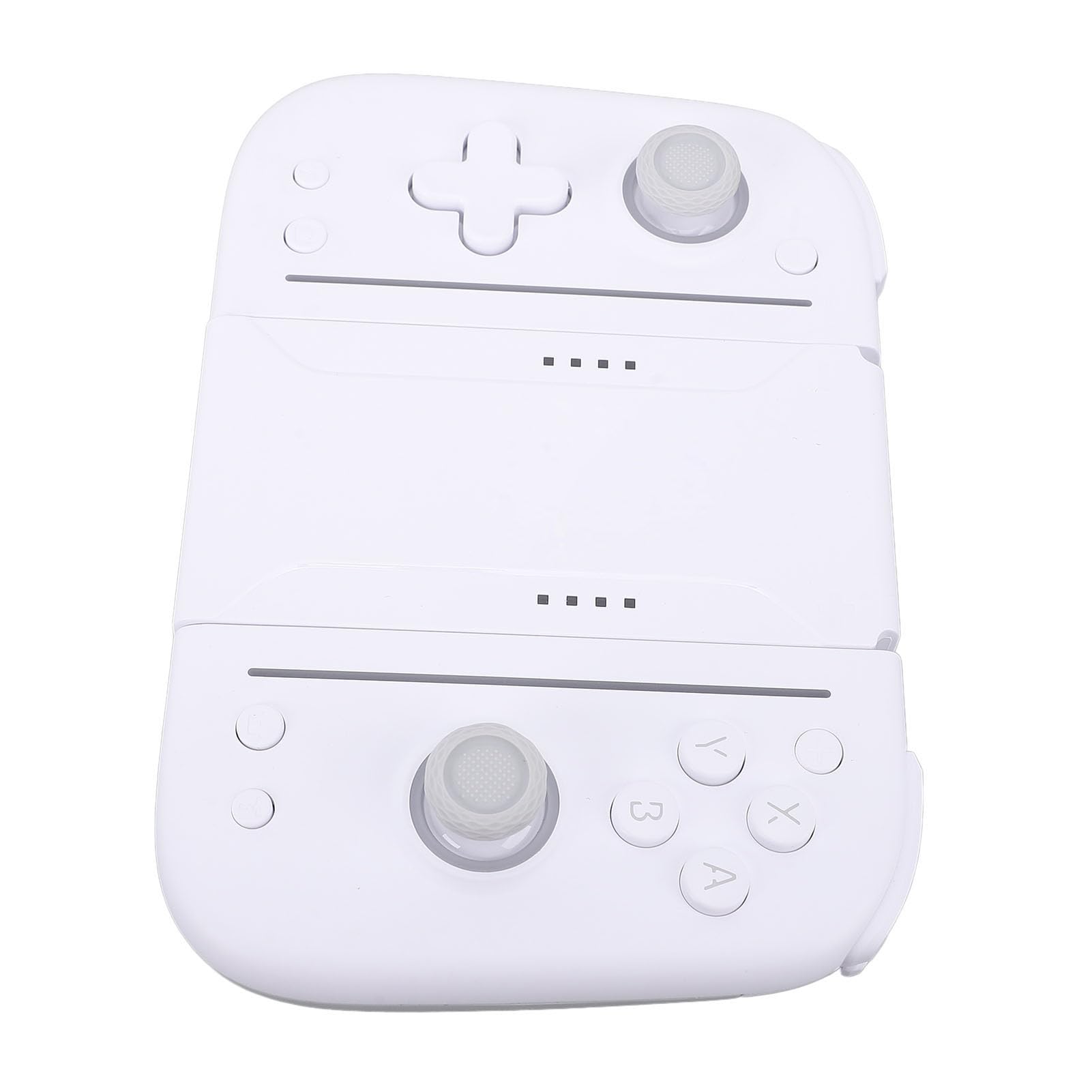 Jiawu Controller di Gioco Wireless Pulsanti Meccanici RGB Vibrazione Regolabile per Giochi e Lite, Materiale ABS Resistente, Batteria a Lunga Durata (Bianco Grigio)