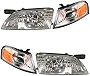 Headlights Headlamps & Parking Corner Lights LH & RH Pair Set for 98-99 Altima