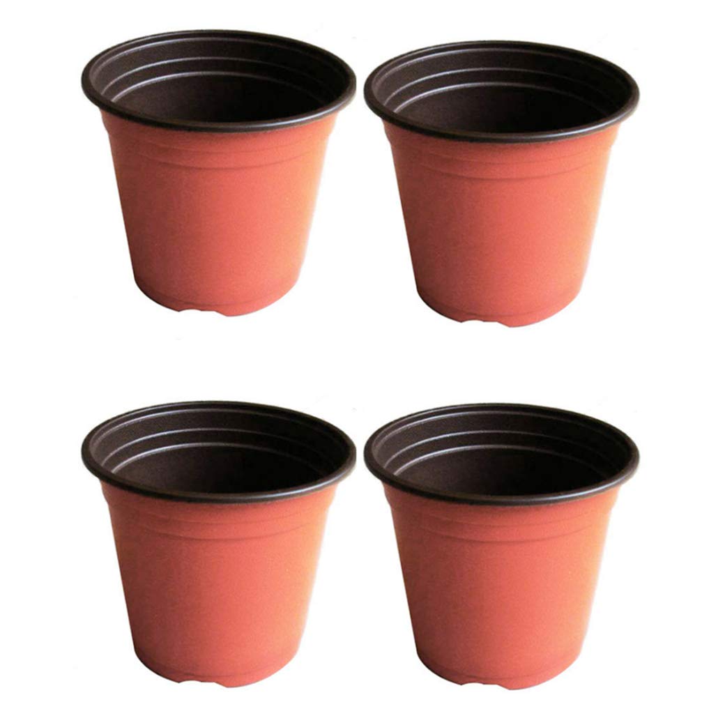 20PCS Planting Planter containers Germination Pot 6 inch Plant Pot Plastic pots for Plants Indoor Plastic pots Nursery Grow Round Tray Flower Pots Small