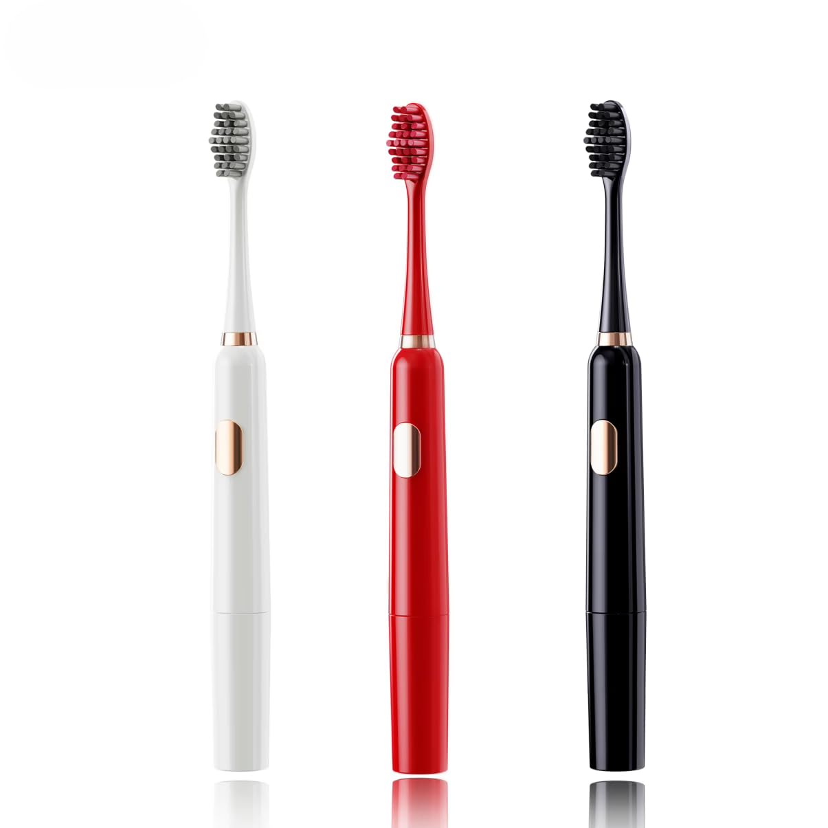 Sonic Electric Toothbrush 2 Brush Heads Deep Cleaning with 2 Modes Smart Timer AAA Battery Lasts 90 Days 28000 VPM Travel Sonic Brush Portable Waterproof IPX7 Black