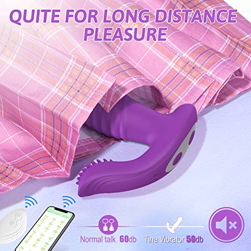 Remote & App Controlled Thrusting G Spot Vibrator With Flicking Tongue - Tina, Wearable Sex Toys With Vibrator App, Panty Vibrator Toys For Women Sex Pleasure, Adult Sex Toys For Women Couples #TOP5