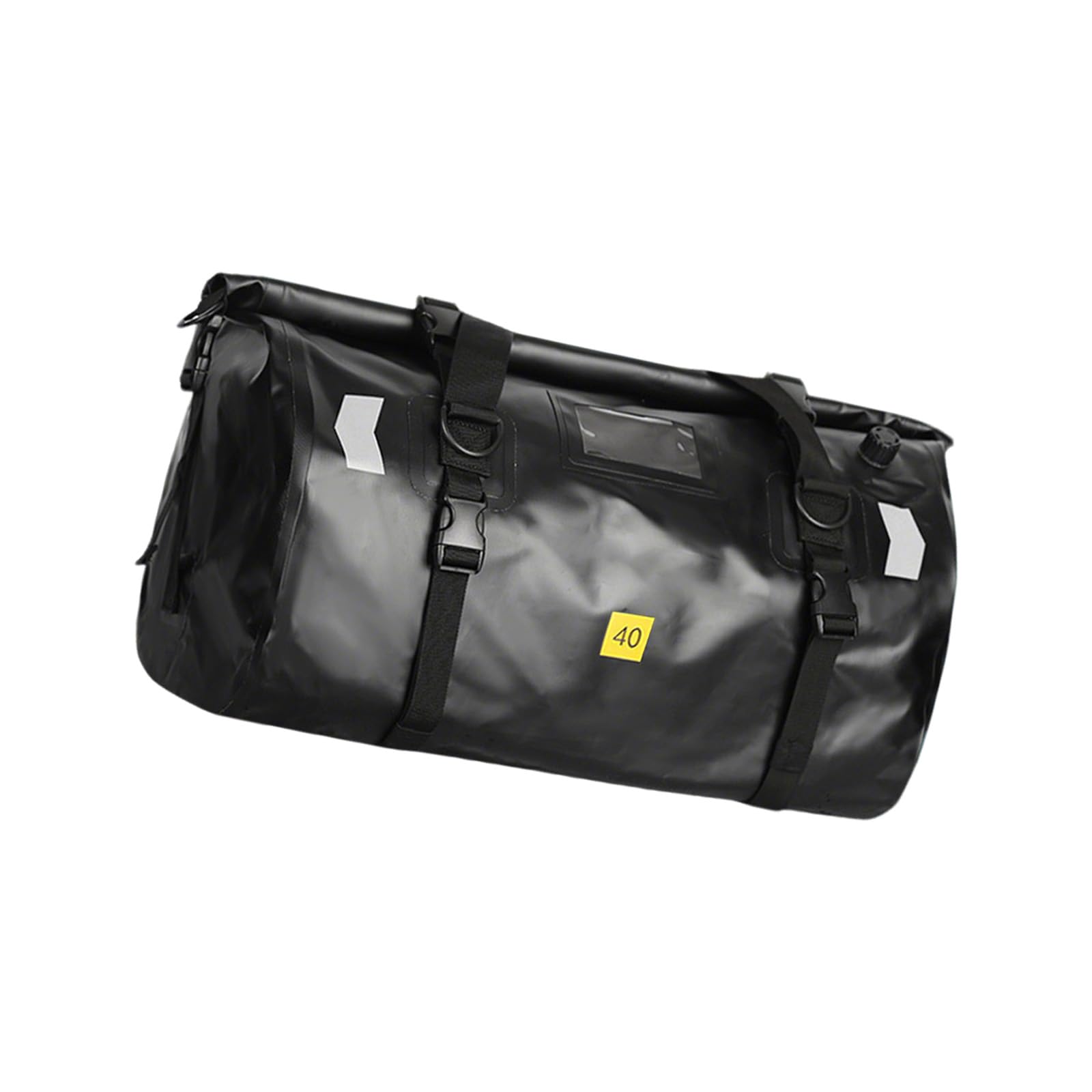 BORSA POSTERIORE MOTO IMPERMEABILE CAPACITA' 40 LT | Molteplici scomparti, borsa da moto con strisce riflettenti, 4 cinghie di fissaggio, ideale per touring, campeggio