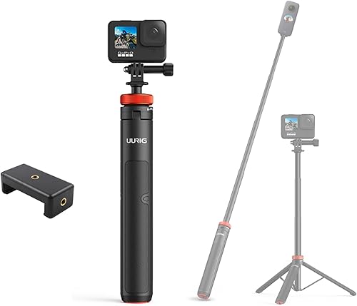 O'woda Trípode de palo selfie de 52.5 pulgadas con soporte para teléfono móvil para GoPro Hero 11 10 9 8 7 6 5 4, DJI Osmo Action, accesorios