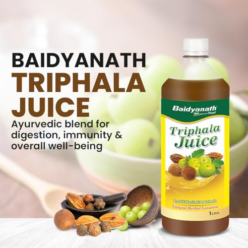 Image of Baidyanath Triphala Juice - 1 L | Helpful in Weight Management, Digestive Problems, Constipation, Maintaining Cholesterol Level (Pack of 1)