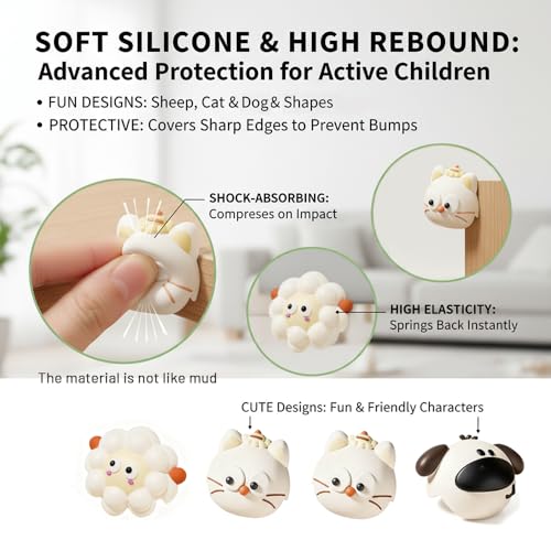 12 Pack Cute Animal Corner Guards - Soft Silicone Edge Protectors for Tables, Desks & Furniture, Durable & Flexible, Perfect for Home and Office, Ideal Housewarming Gift - Image 5