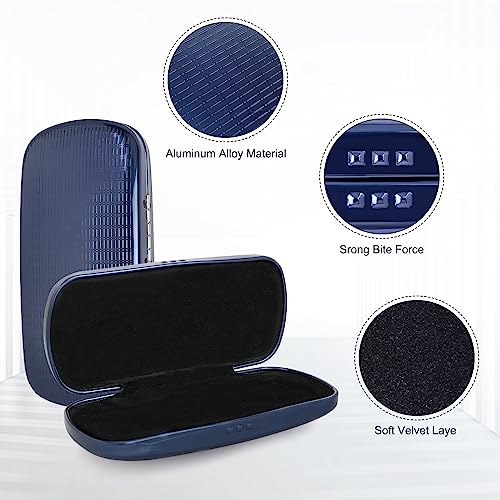 Image of Hifot Metal Eyeglass Case Hard Shell, Aluminum Spectacles Box Sunglasses Case for Men Women, Reading Glasses Holder