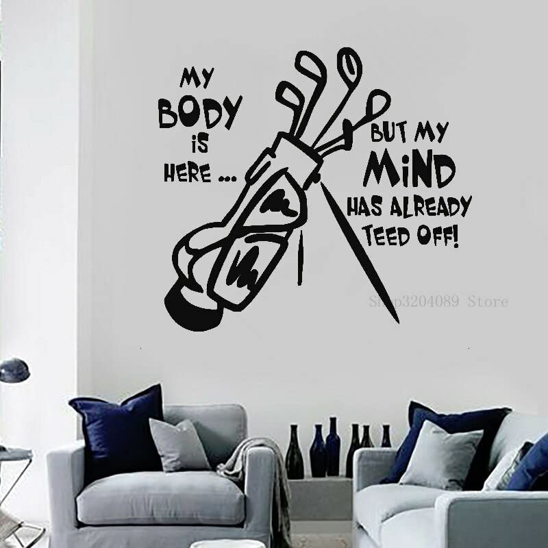 Gadgets Wrap Golf Wall Decal Vinyl Creative Sports Home Decor Living Room Bedroom Stickers Wall Decal Mural Vinyl Sticker (51cm x 56cm)-image-25