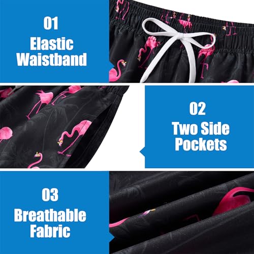 westwolf Men Swim Trunks with Compression Liner Men's 2 in 1 Bathing Suits 7 Inch Hawaiian Board Shorts3