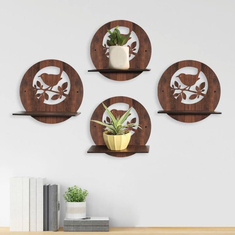 BeatBox Craft Wooden Oval Shaped Wall Hanging Planter Shelf Outdoor Plant Stands for Multiple Plants Corner Plant Stand Planter Stand Rack Table Indoor ( Plant Stnd Sparrow) (B0CR8YHB18) Amazon Price History, Amazon Price Tracker