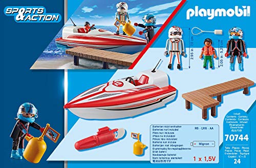 PLAYMOBIL Sports & Action 70744 Speedboot mit Unterwassermotor, Schwimmfähig, Ab 4 Jahren – Bild 5