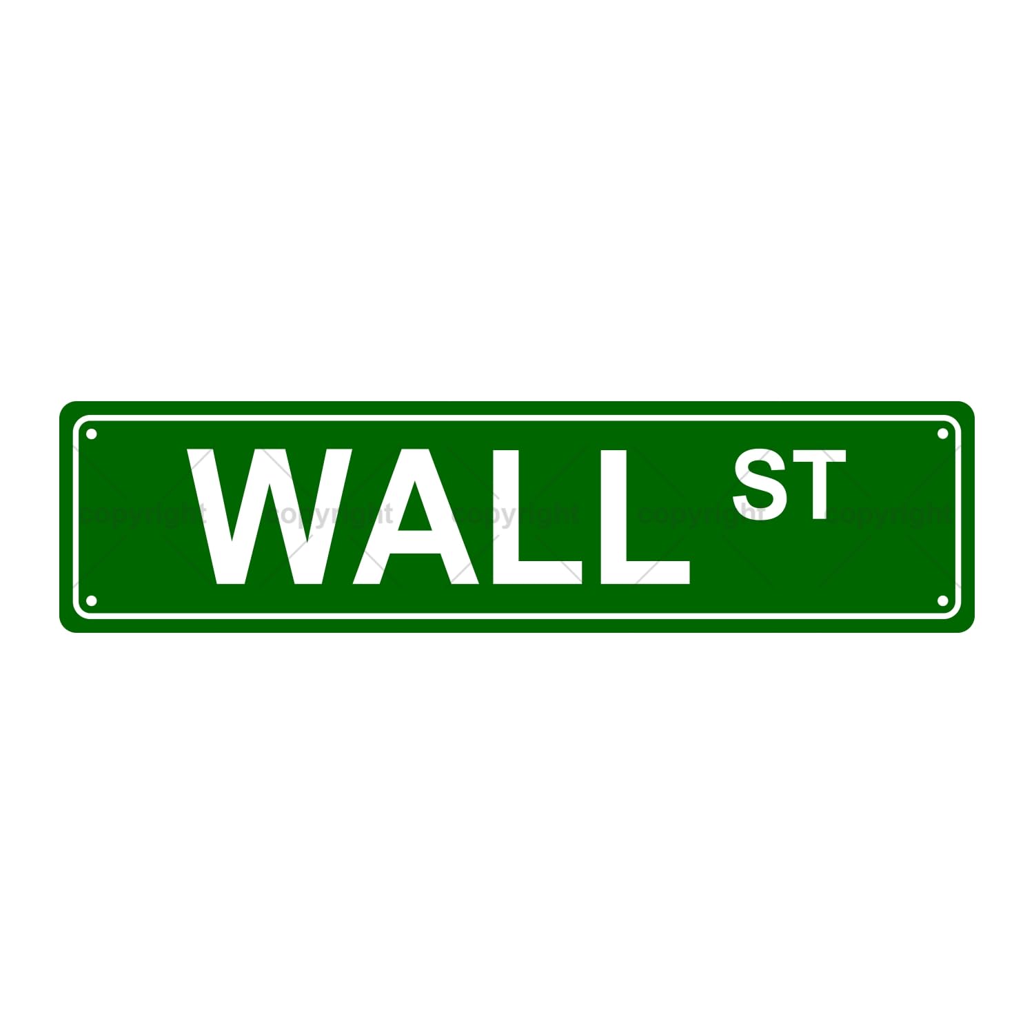 peiyeety Vintage Metal Tin Sign Decorative Wall Art Wall St Themed Street Sign, Rustic Style, Durable Waterproof Rustproof, For Home, Financial Decor, Office, Easy To Mount, 4x16 Inch