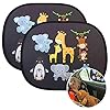 URAQT Car Sun Shade for Baby Kids, 2 Pack Children’s Car Window Shades Shield Visor, Car Side Window SunShade with Storage Bag, UV Sun Protection, 44x36CM Fits Most Vehicles