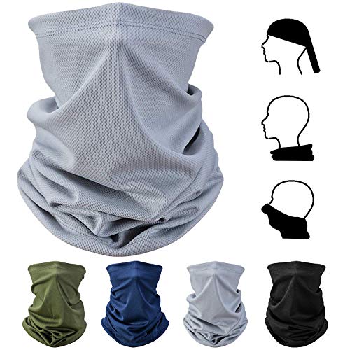CNXUS Lot de 4 écharpes multifonctionnelles, bandanas pour homme et femme