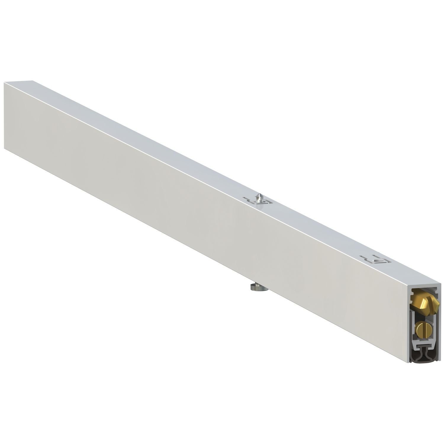 Guarnizione porta 1773ACU, larghezza 13 mm, altezza 28,5 mm, lunghezza 1122 mm, in alluminio naturale, paraspifferi