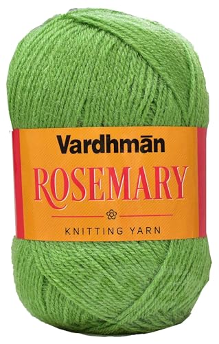 Image of M.G ENTERPRISE Rosemary Apple Green 100 GMS Wool Ball Hand Knitting Wool /Art Craft Soft Fingering Crochet Hook Yarn, Needle Knitting Yarn Thread Dyed-IP Art-FHI