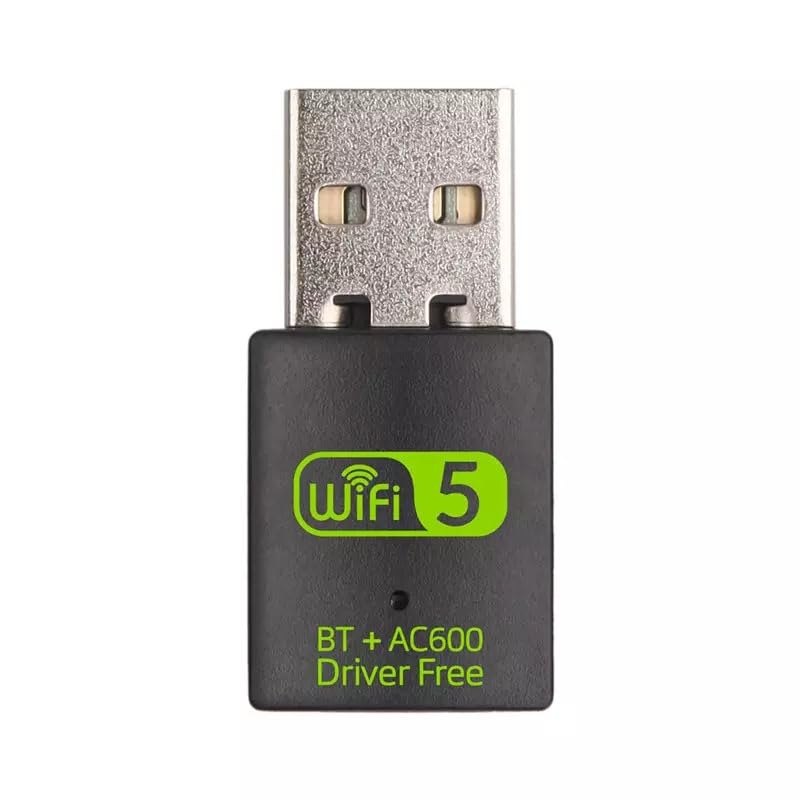 CLEGO USB 5 Ghz WiFi and Bluetooth Adapter - 600 Mbps Wireless Wi-fi Connection, Bluetooth 4.2 Dongle Compatible with Windows & Mac OS for PC, Laptop, Desktop Computer Network Card