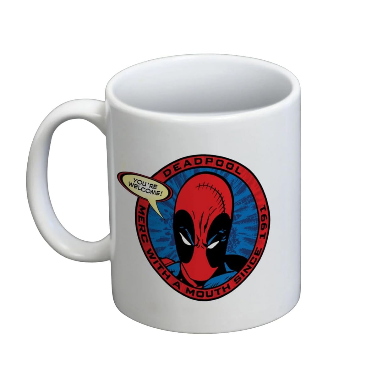 Pyramid International Deadpool (MERC with A Mouth) White 11Oz Mug - 10Oz / 315Ml Ceramic Mug - One Size