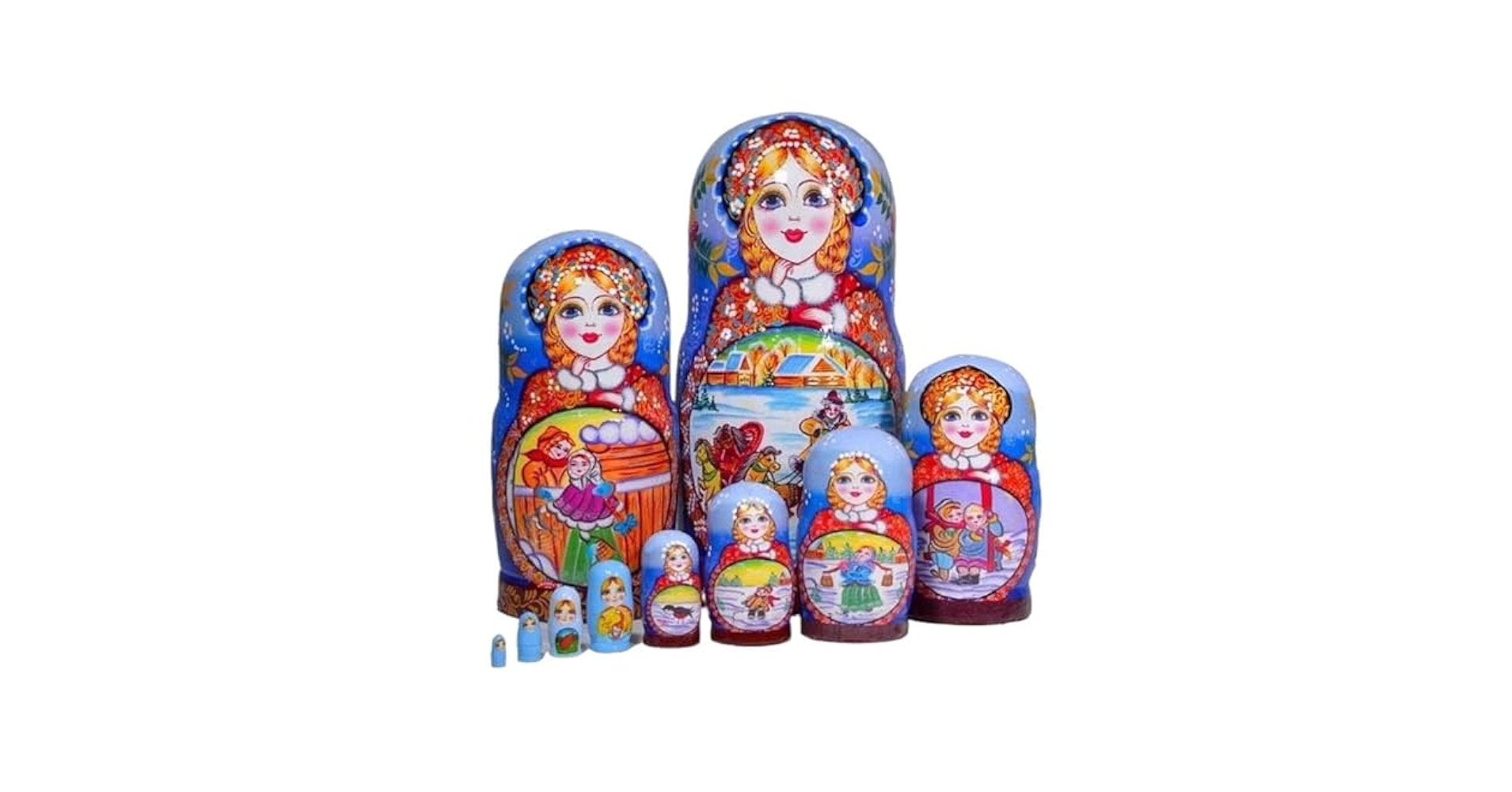 Russia★★Brocante【19体☆本場マトリョーシカ】 マトリョーシカ【10体】ロシア製 - メルカリ