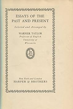 Hardcover Essays of the past and present Book