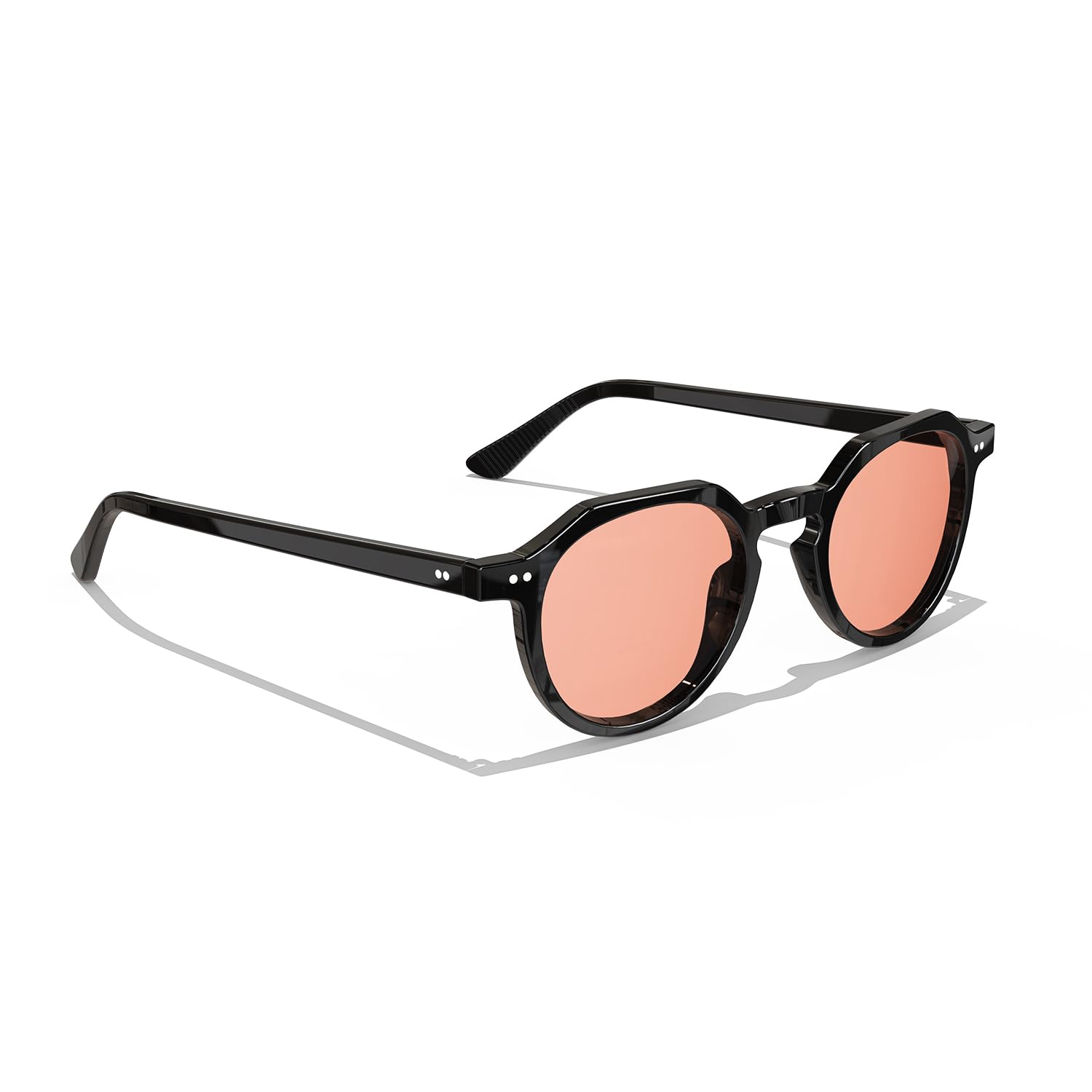 Goiteia FL-Rose Lunettes de migraine, lunettes de sensibilité à la lumière pour lumière fluorescente et lumière LED de bureau, monture en acétate faite à la main avec un look élégant au quotidien