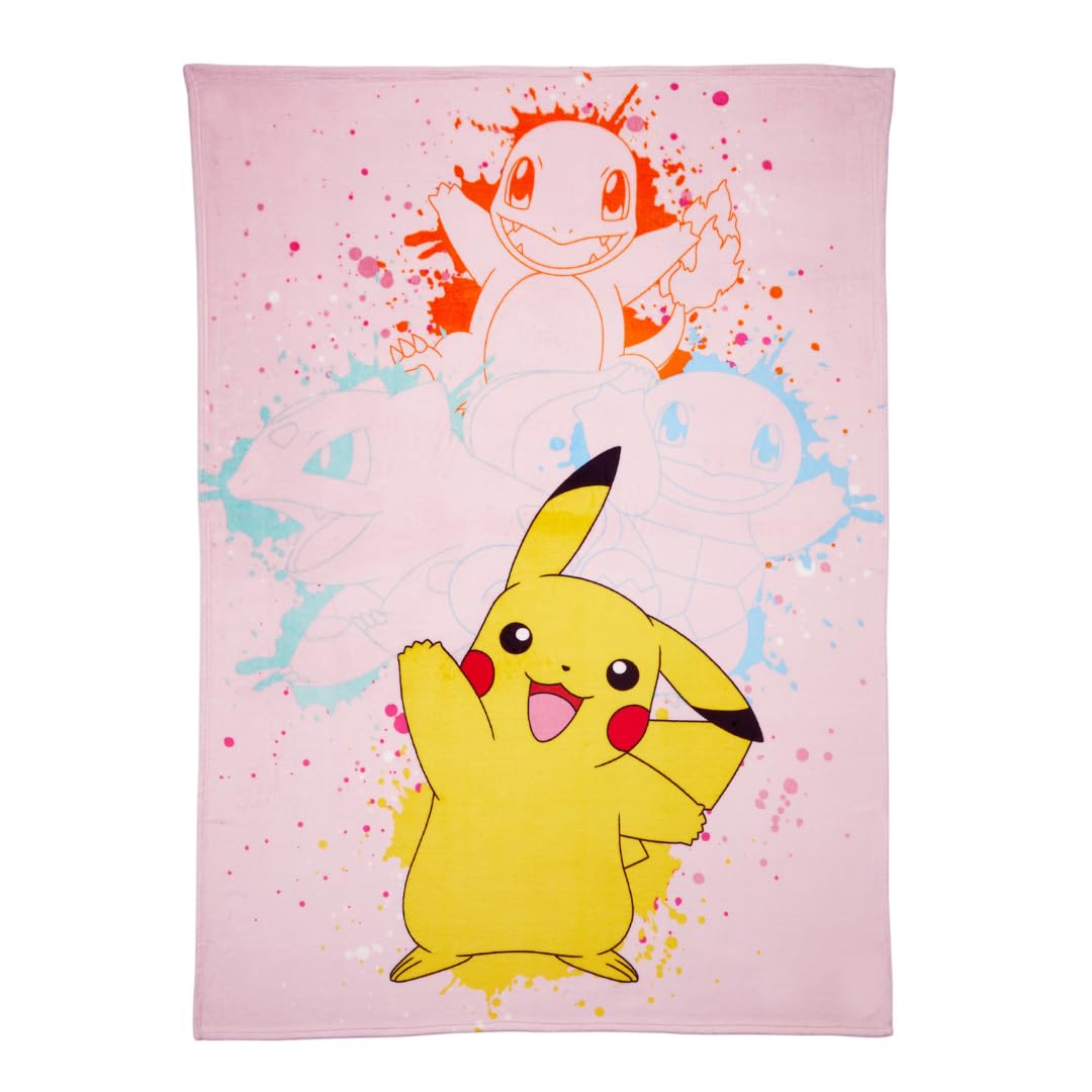 Pokemon Girl Pikachu Kids Bedding Super Soft Cozy Throw Blanket, 62 in x 90 in, (Officially Licensed Product) By Franco Kids-picture-12
