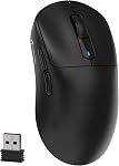 Attack Shark X3 Souris de jeu sans fil, 49g Ultra-léger, PixArt PAW3395 26000 DPI, Bluetooth/2.4Ghz /Wired Tri-Mode, 200Hrs Batterie rechargeable, interrupteur Kailh GM8.0 pour PC/MAC/Win - Rouge rose