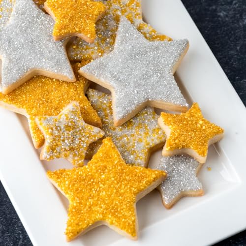 Image of Sweets Indeed Gold Decorating Sugar - Gold Sanding Sugar Crystals for Baking & Decorating Cupcakes, Cookies, Cakes & Desserts - Wedding, Holiday & Party Topping - 5.11 ounces