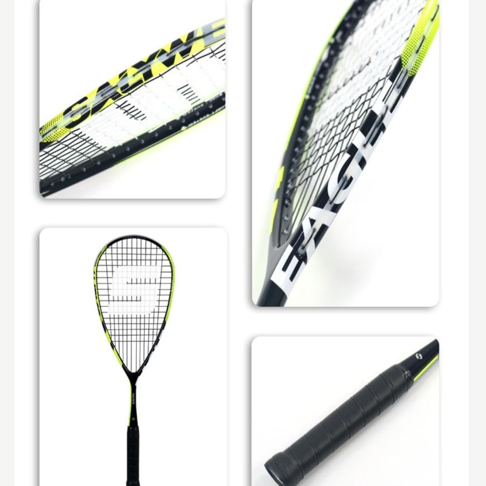 Squash Sports Full Carbon Fiber Professional Training Racquetball Wall Racket Ultra Light for Men and Women with Bag