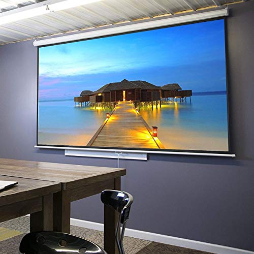 Image of Royality Industries Autolock /Manual Locking System Projector Screens Size 6Ft. (Width) x 4Ft.(Height)-84'' Inch Diagonal in 4:03 Aspect Ratio, Support HD,3D & 4K Technology