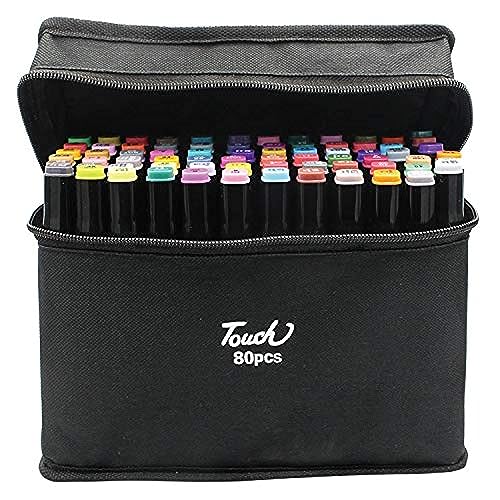 Touch 80 Colors Graphic Professional Design Art Twin Tip Marker Pen Series Touch-5 Alcohol Pen Manga Graphic W/bag Art Twin Marker Pen