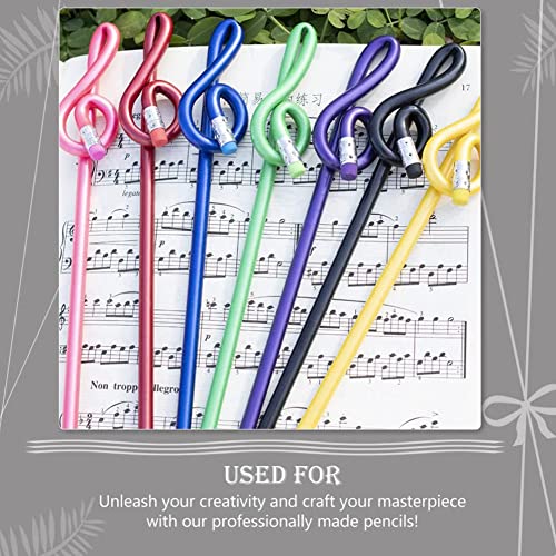 Lápices de colores musicales con goma, pack 24 miniatura 7