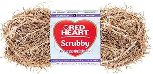 Image of Red Heart Almond Scrubby Yarn 24 /Pk 24 Pack