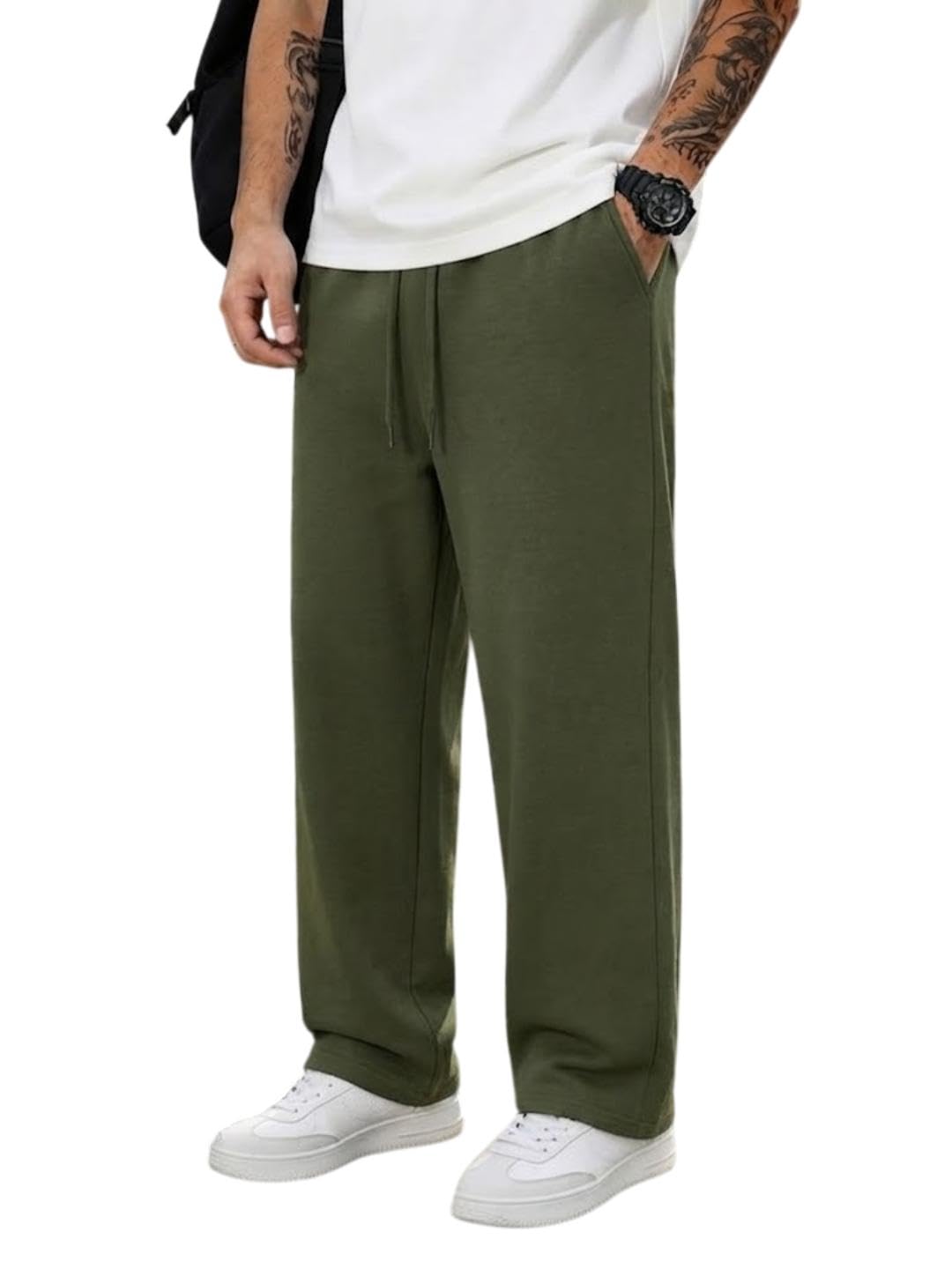 Track Pant for Men || Baggy Fit || Track Pants || Full Elastic Jogger Track Pant || 100% Cotton-image-34