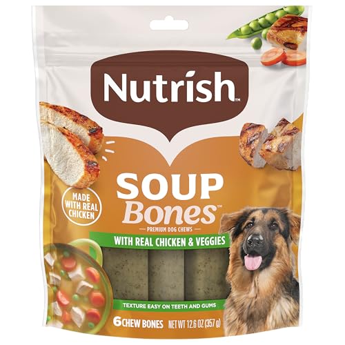 Nutrish Soup Bones Premium Dog Chews with Real Chicken and Veggies 6 Chews (Rachael Ray)