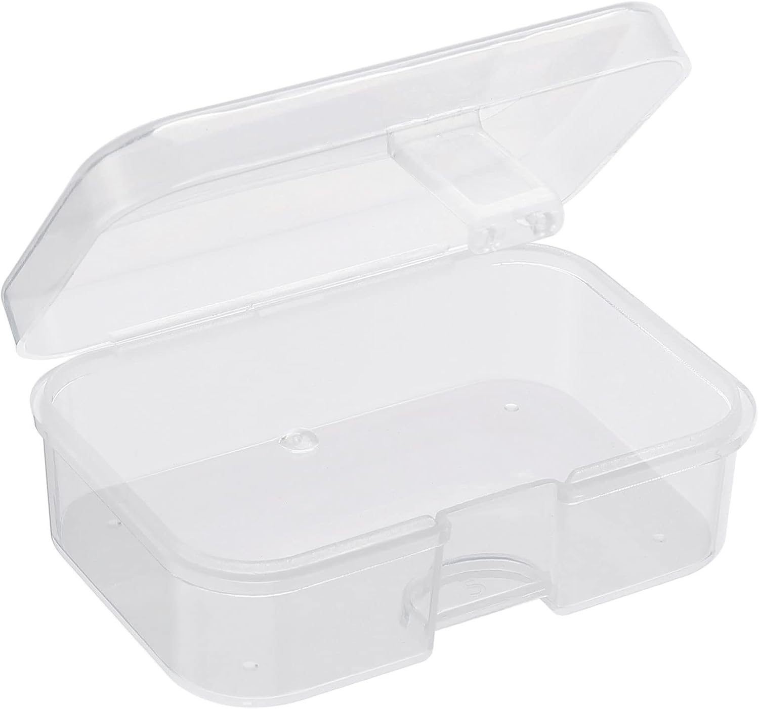 PATIKIL Clear Storage Container with Hinged Lid 65x45x24mm