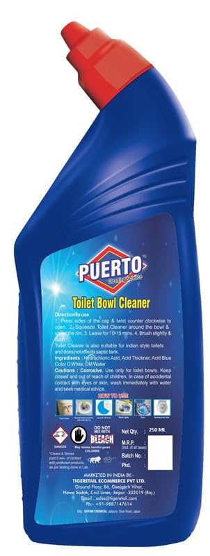 Image of Puerto Disinfectant Toilet Cleaner, Original- 250 ml (Pack of 4)|Cleans 99.9% Germs |Removes Toughest Stains | Provides Long Lasting freshness