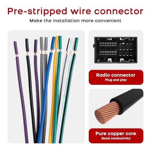 RED WOLF Car Radio Wiring Harness Fit for 2013-Up Jeep Dodge Ram Chrysler Vehicles Install Aftermarket Stereo NAV Receiver Wire Cable Connector Plug by RED WOLF - Image 3